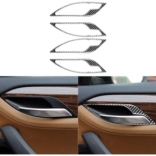 Carbon Fiber Car Interior Door Handle Bowl Frame Trim for BMW E84 X1 2011-2015 High Quality New Outside Door Handle