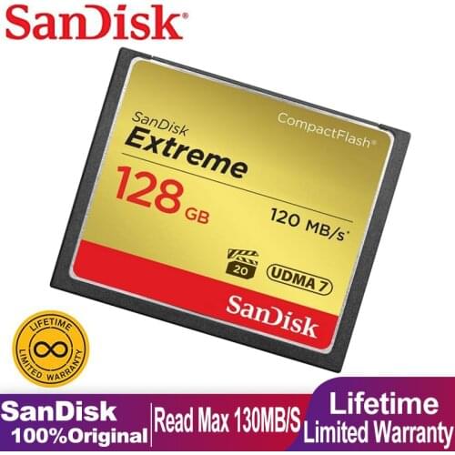 Sandisk Compact Flash CF Memory Card 32GB 64GB 128GB High Speed Extreme Compactflash UDMA7 VPG-20 Full HD Video for DSLR Camera
