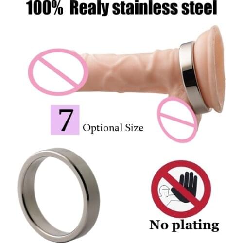Stainless Steel Penis Ring for Men Metal Delay Ring Gay Sex Toy Adult Cock Ring Bdsm