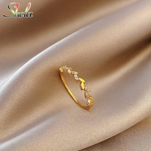 Flower Finger Ring Party Gift Simple Korean Fashion Jewelry For Women Girl Accessories Wholesale