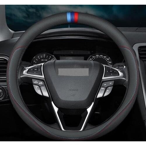 Carbon Fiber Leather Steering Wheel Cover For Isuzu DMax Panther MUX Trooper D-Max MU-X Protection Accessories