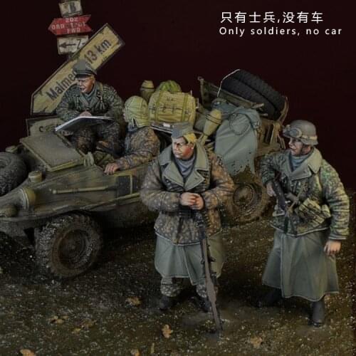 1/35 Resin Model figure GK Soldier Soldiers of World War II Set Military theme WWII Unassembled and unpainted kit