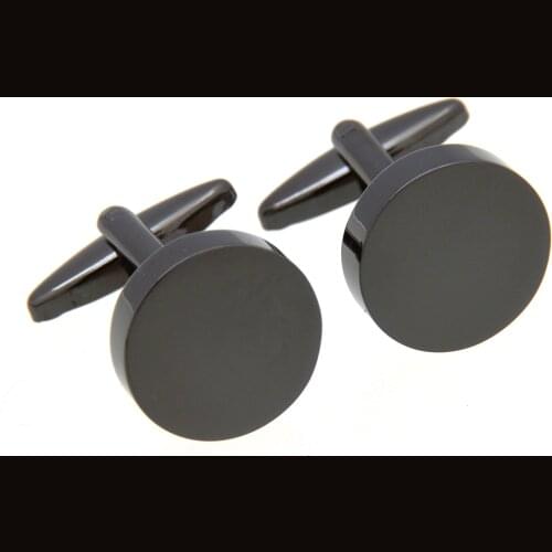 New Arrivals Fashion Letter Cufflinks Mens Shirt Glossy Round Square Simple Business Mens Fashion Atmospheric Sleeve Nails