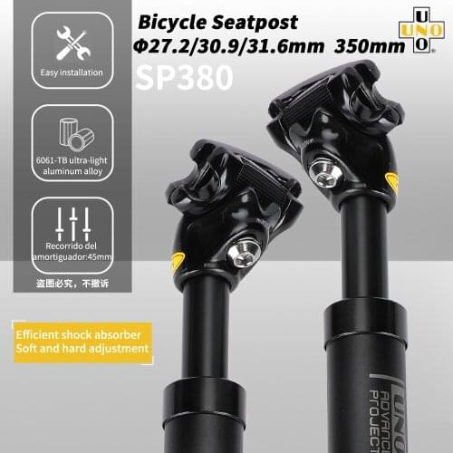 UNO Bicycle Shock Absorber Seatpost 27.2/30.9/31.6mm Mountain Bike Suspension Seatpost Aluminum Dropper Seat Tube MTB Accessorie