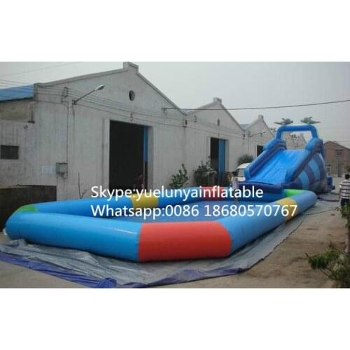 Factory direct inflatable castle slides Pool slide, large water park Inflatable pool slide KY-714