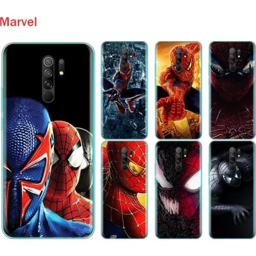 Silicone Cover Cool Spider Man For Xiaomi Redmi Note 10 10S 9 9S Pro Max 9T 8T 8 7 6 5 Pro 5A Phone Case