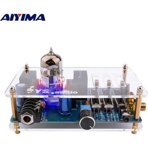 AIYIMA 3.5mm 6N11 Tube Headphone Amplifier Audio Stereo Class A Mini Pre Amp Headphones Preamp With Tone Control Board