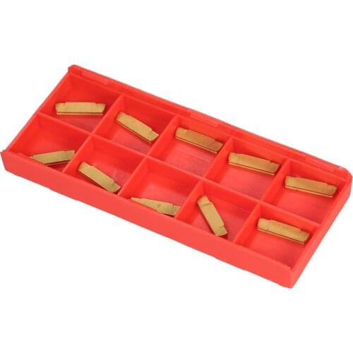 10pcs/box MGMN200-G 2mm Width Carbide Inserts for MGEHR/MGIVR Lathe Grooving Cut-Off Tool