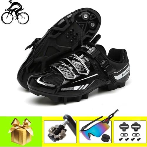 Cycling Shoes Men Women Athletic Mountain Bike Sneakers Add SPD Pedals Self-locking Brathable Ciclismo Mtb Bicycle Riding Shoes