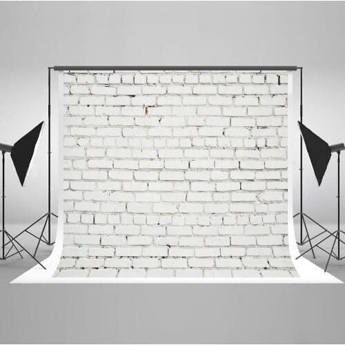 VinylBDS 8x8ft White Brick Wall Photography Backdrops Portrait Baby Shower Backdrop Princess Photo Studio Background Backdrop
