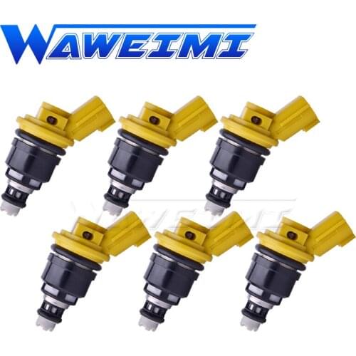 WAWEIMI 6 Pieces OE 16600-RR543 Flow 850CC Fuel Injector For Nisaan 300ZX Z32 RB25DET VG30DETT SR20DET KA24 Brand New 16600RR543