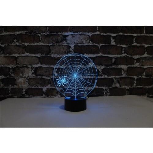 YJM-2826 Christmas Gifts Spider web 3D LED Night Lights Atmosphere Festive Supplies Lighting Valentines Day Decor
