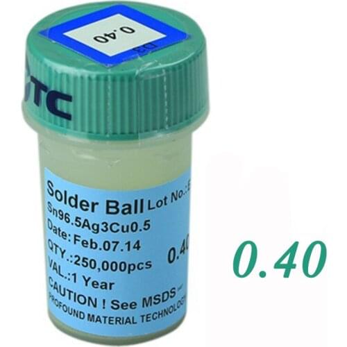 0.4mm Lead-free 250k BGA Reballing Soldering Balls Solder Balls for BGA Reworking