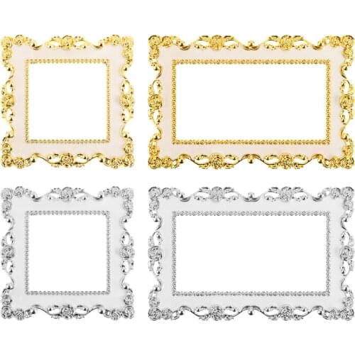 1PC Gold Silver Resin Single and Double Light Switch Surround Socket Plate Wall Sticker Cover Frame Office Home Decoration