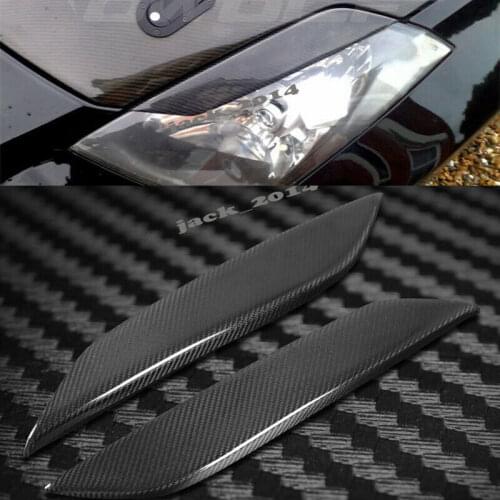 2pcs Carbon Fiber Eyebrows Eyelids Headlight Cover for Nissan 350Z Fairlady Z Z33