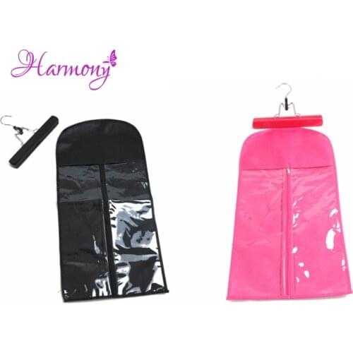 20pcs black white pink Hair Extensions Storage Bag Wig Hanger Hair Extension Package Suit Case Bags for Hair Weft Extensions