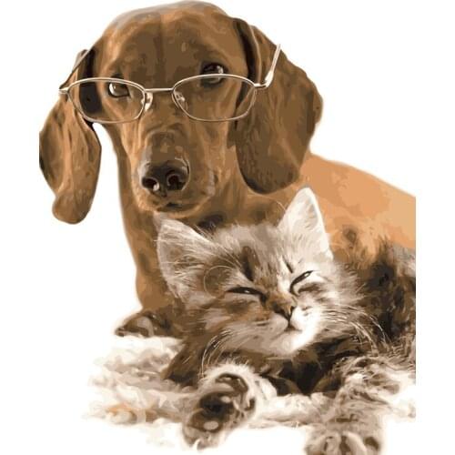 Love.Thanks Animal Diamond Embroidery Dog Diamond Painting 5D Cross Stitch Kit Diamond Paiting Full Drill