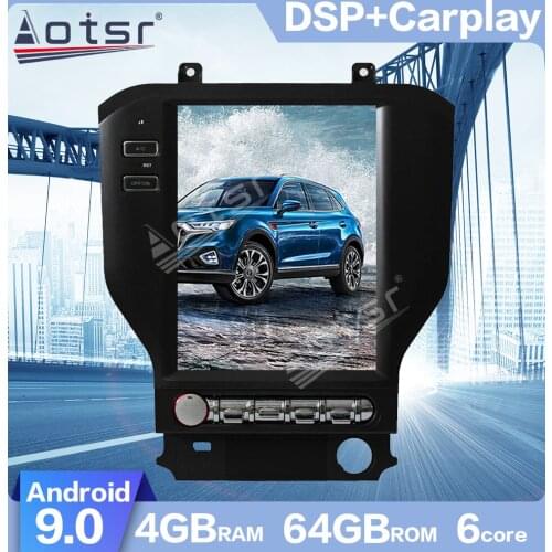 Android Radio For FORD Mustang 2015 Android 9.0 Tesla style Mustang Android 2016-2020 Car GPS Navigation Multimedia radio Player