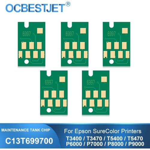 2Pcs T6997 Maintenance Tank Chip For Epson SureColor P6000 P6080 P7000 P7080 P8000 P8080 P9000 P9080 Waste Tank Cartridge Chip