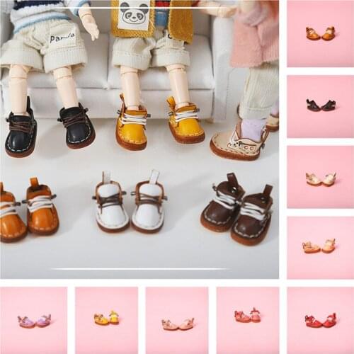 OB11 baby shoes OB11 baby clothes handmade leather shoes Holala shoes P9 plain body GSC 1/12 BJD doll shoes doll accessories