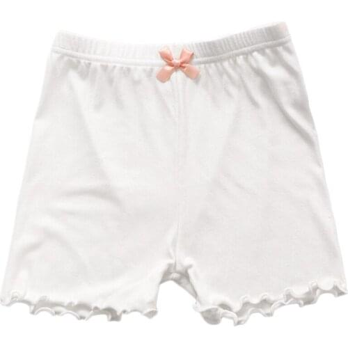 649D Kids Girls Summer Dance Shorts Ruffled Sweet Bow Safety Under Dress Skirt Pants