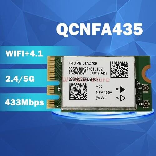 For Lenovo IdeaPad 510-15IKB E31 E470 FRU 01AX709 Atheros QCNFA435 AC 2.4G&5G NGFF 802.11ac WIFI+ Bluetooth 4.1