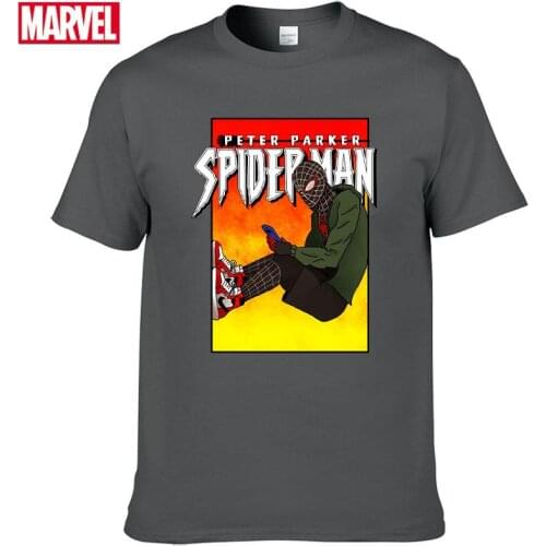 Marvel The Avengers spiderman t shirt Comfortable Breathable 100% cotton Fashion clothes for teens Summer Top Mens t-shirts #63