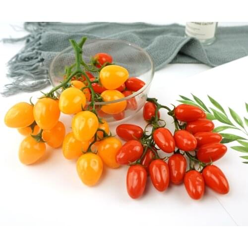 1Pc Fake Fruit Simulation Cherry Tomatoes Home Party Decor Photography Prop Artificial Fruit String Foam Fake Fruit Decor Props