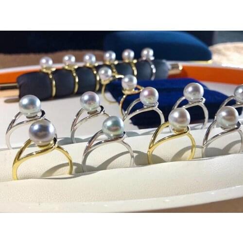 New 925 Silver Ring Mounts Finger Ring Adjustable Resizable Findings Component Jewelry Parts Fittings Accessories for Pearls