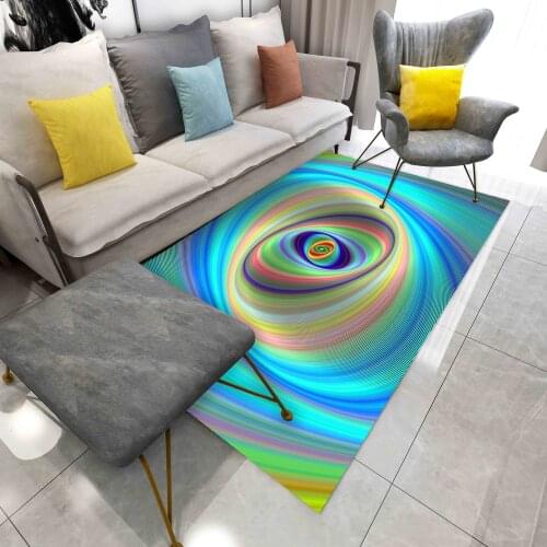 Colorful Line Ellipse Vortex Area Rugs Large Visual Impact Kitchen Floor Mat Living Room Bedroom Bathroom Decor Carpet