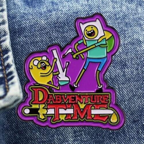 Fantasy Animation Adventure Time Brooch Metal Enamel Lapel Badge Collect Denim Jacket Backpack Pin Children Fashion Gifts