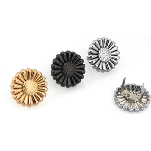 2pcs Metal Sunflower Shape Buckle Fashion Buckle for DIY Leather Craft Bag Strap Belt Handle Shoulder Garments Shoes Accessories
