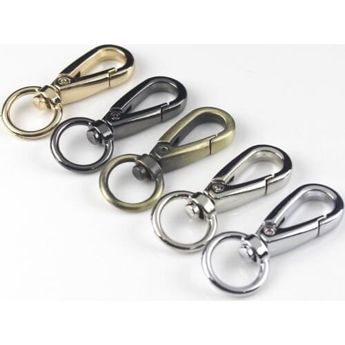 Metal Swivel Eye Snap Hook Trigger Lobster push gate Hook Clasp Clip for Leather Craft Bag Strap Belt Webbing