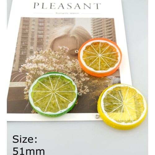Cute Lemon Orange Charms Bracelets Necklace Earrings Making Accessories DIY Jewelry Pendants