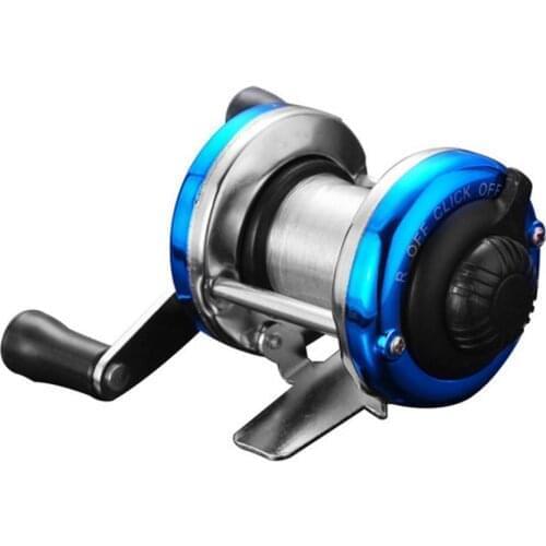 Mini Winter Ice Fishing Reel Metal Baitcasting Reels Dual Rocker Arm Baitcast Coil Roller Bait Casting Fishing Reel With Wire
