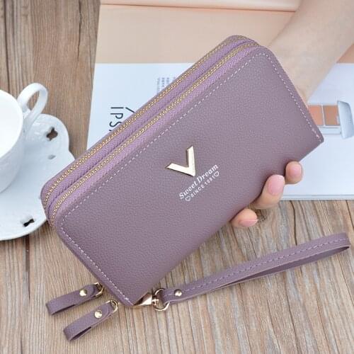 Fashion Casual Women Wallets Long Soft PU Leather Wallets Bag Female Big Capacity Clutch Coin Purse Phone Pocket
