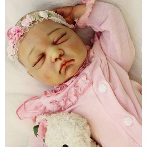 Soft body silicone bebe reborn doll realisitc newborn baby toys for children gift detailed paint collectible newborn dolls