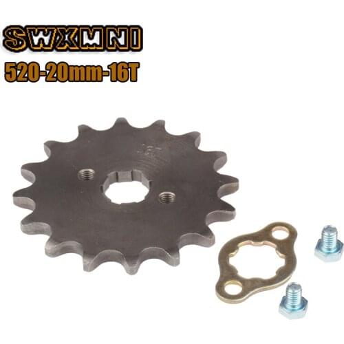 Motorcycle Steel 520 chain 20mm 16T Teeth Front Engine Sprocket For Honda Lifan ZongShen YCF ATV Quad Dirt Pit bike Buggy