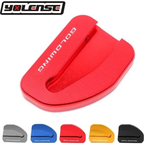 Motorcycle CNC Kickstand Foot Side Stand Extension Pad Support Plate For HONDA GL1800 Goldwing 1800 GL 1800 F6B 2002-2017 2016