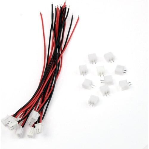 2 Pin JST XH Connector Plug 10 Sets Mini Micro 2.54mm With 24AWG Wires Cables 150mm Length Pin Connectors Terminals