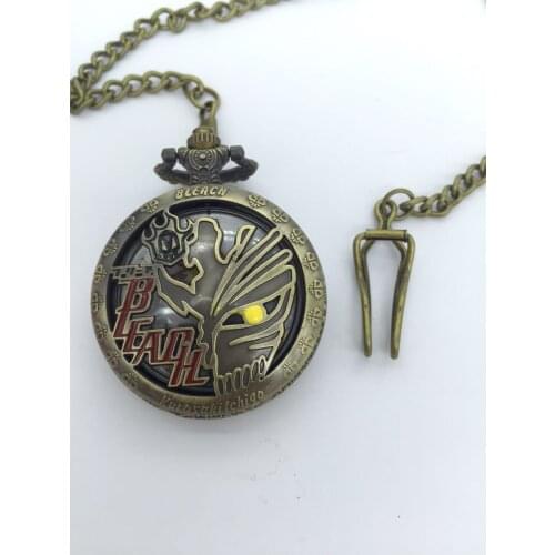 Fairy tail Bronze antiques Fashion quartz Roman numerals pocket watcehs FOB gift