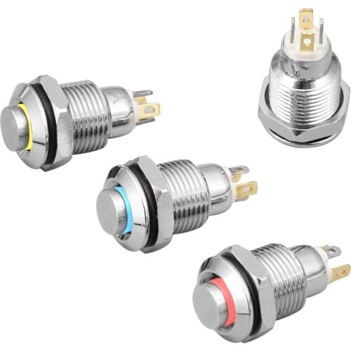 LED indicator Latching 10mm Metal Push Button Switch