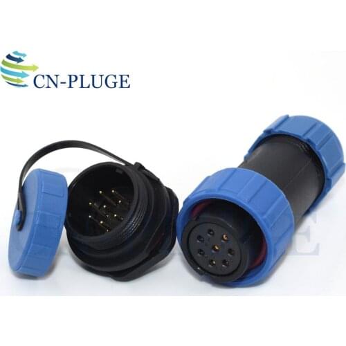 Waterproof 8 pin Rear nut Connector SP21 Aviation Wire Connector Male Socket & Female Plug IP68