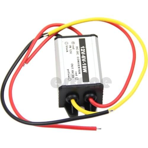 Waterproof DC to DC buck Converter 12V to 6V 18W Power Supply Module