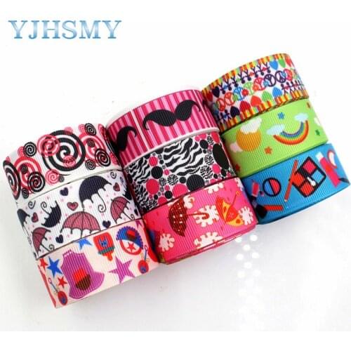 YJHSMY F-17613-658,22 mm 10 yards Cartoon Printed grosgrain ribbons,DIY handmade Hair accessories Material wedding gift wrap