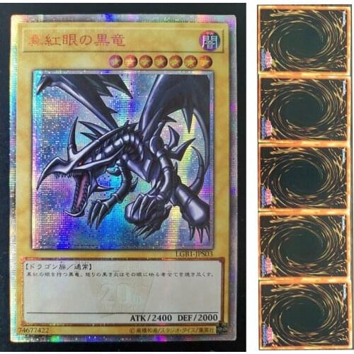 Yu-Gi-Oh! 20SER Anniversary Diy Flash Card Rode-Ogen Zwarte Draak Yugioh Game Collection Kaarten