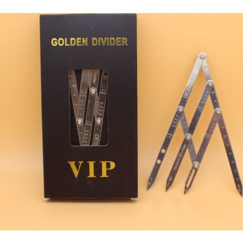 1 box Stainless Steel Golden Mean Caliper Micoblading Eyebrow Divider Permanent Makeup Ratio Eyebrow Design Tools