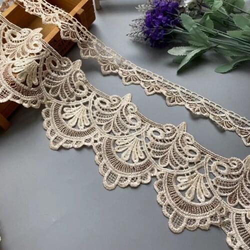 3 yards Beige 10 cm 3 cm Lace Ribbon Trims for Sofa Cushion Trimmings Home Textiles Applique Polyester Sewing DIY Crafts New