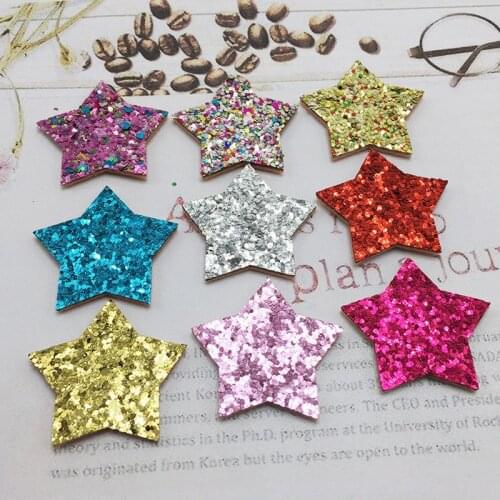 20pcs Sparkling Star Ball Padded Appliques For Clothes DIY Baby Hair Clip headwear Decor Ornament Accessories