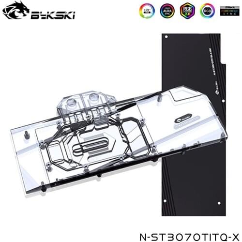 Bykski Water Cooler For Zotac Geforce RTX 3070Ti,3070,3060Ti 8GD6 OC,3060 12GD6 OC VGA BlockWith Back Plate ,N-ST3070TITQ-X